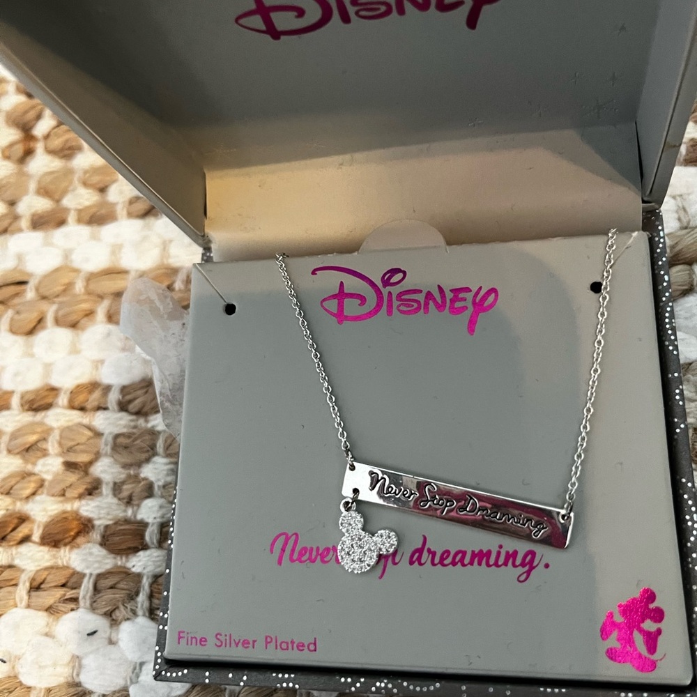 Disney Silver Necklace with Mickey Mouse Charm